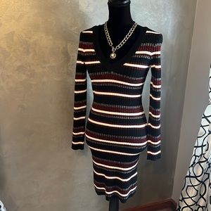 NWOT By & By sparkly striped sweater dress, perfect for the holidays! Jr Size L